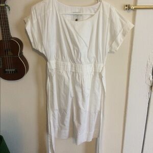 Anthropologie White Midi Dress